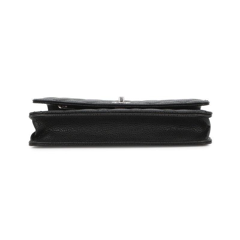 シャネル チェーンウォレット マトラッセ ココマーク キャビアスキン AP4241 CHANEL 財布 黒