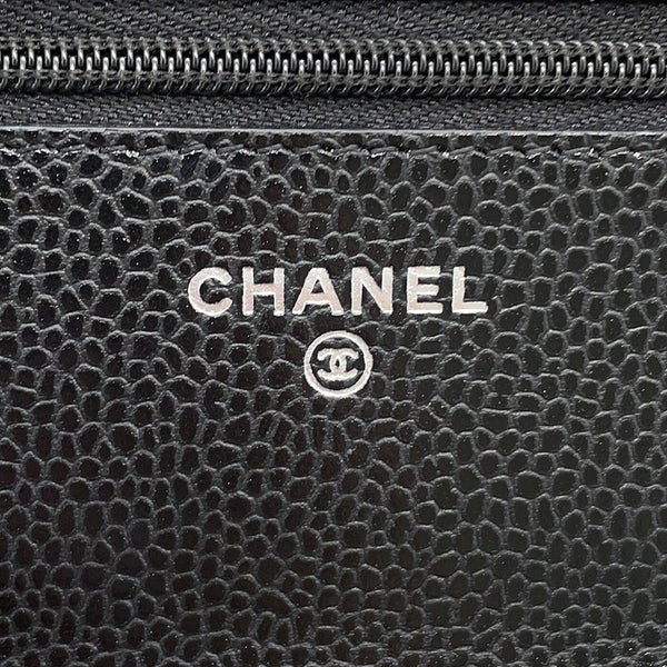 シャネル チェーンウォレット マトラッセ ココマーク キャビアスキン AP4241 CHANEL 財布 黒