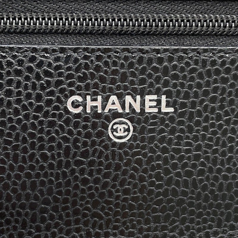 シャネル チェーンウォレット マトラッセ ココマーク キャビアスキン AP4241 CHANEL 財布 黒