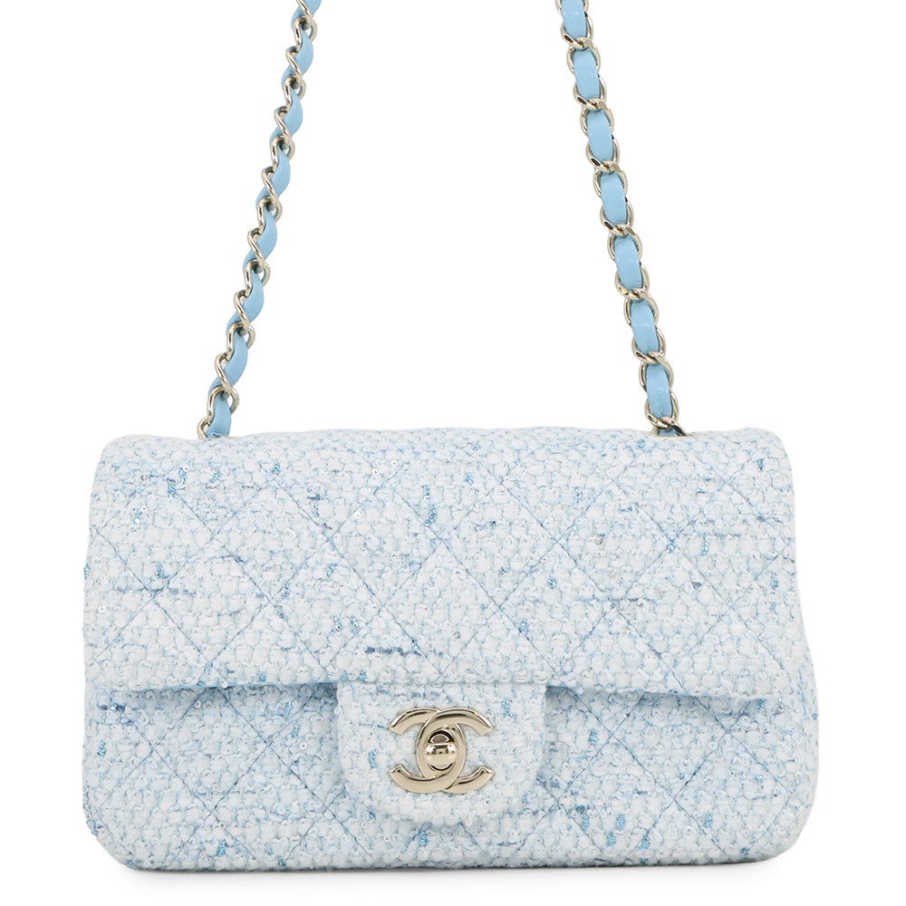 新品同様 シャネル CHANEL ミニ マトラッセ チェーン ショルダー バッグ サマーツイード イエロー A69900 ココマーク VLP 90175032 CHANEL - 新品同様 シャネル CHANEL ミニ マトラッセ チェーン
