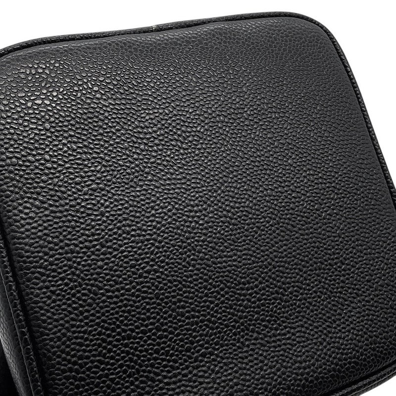 シャネル ハンドバッグ バニティバッグ ココマーク キャビアスキン 横型 A07058 CHANEL バッグ 黒