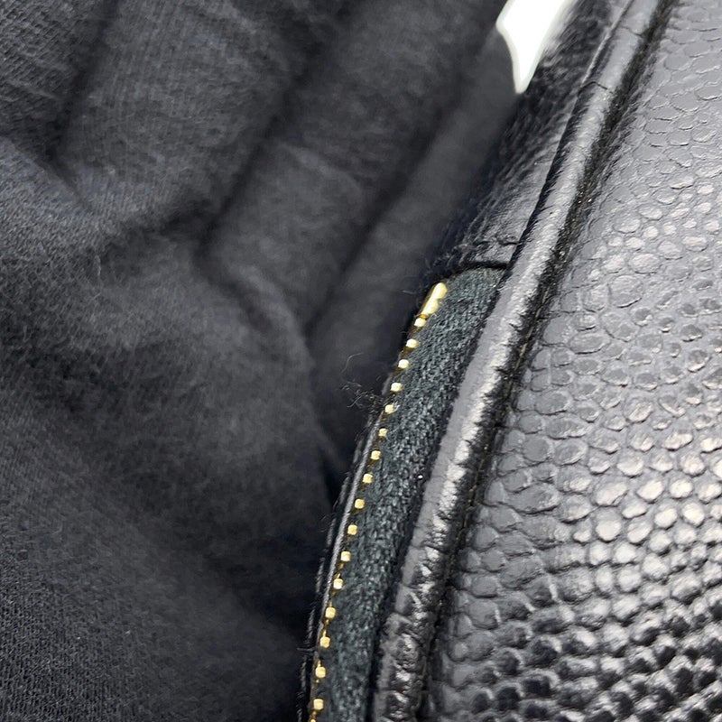シャネル ハンドバッグ バニティバッグ ココマーク キャビアスキン 横型 A07058 CHANEL バッグ 黒