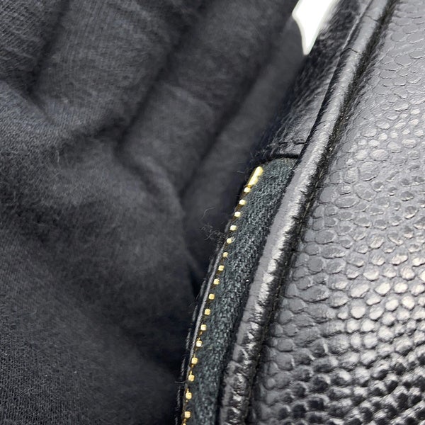 シャネル ハンドバッグ バニティバッグ ココマーク キャビアスキン 横型 A07058 CHANEL バッグ 黒