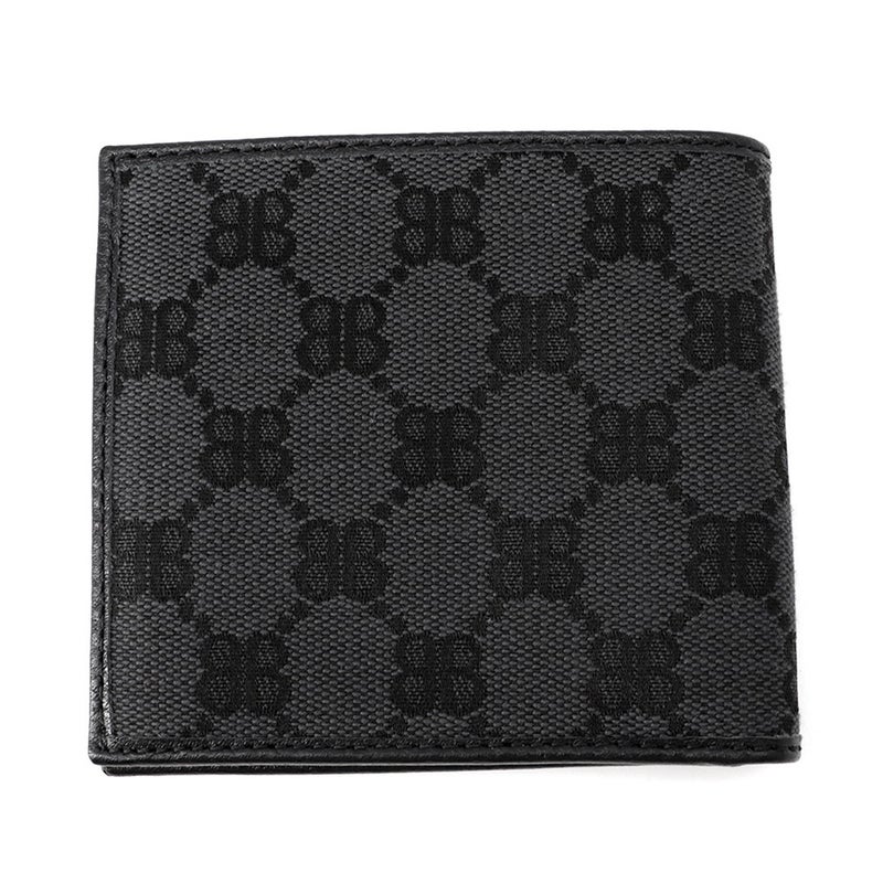 バレンシアガ 二つ折り財布 グッチコラボ ザ ハッカー プロジェクト 680430 BALENCIAGA GUCCI 財布 黒