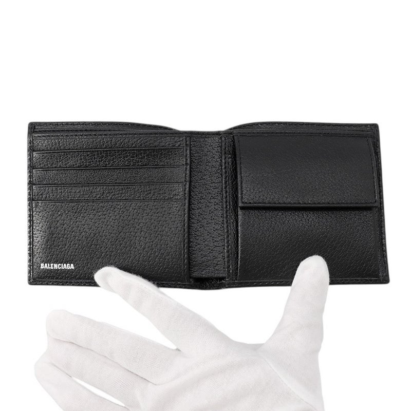 バレンシアガ 二つ折り財布 グッチコラボ ザ ハッカー プロジェクト 680430 BALENCIAGA GUCCI 財布 黒