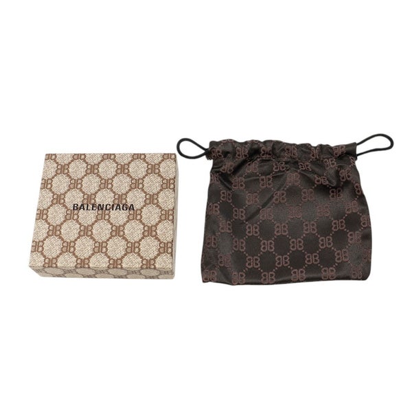 バレンシアガ 二つ折り財布 グッチコラボ ザ ハッカー プロジェクト 680430 BALENCIAGA GUCCI 財布 黒