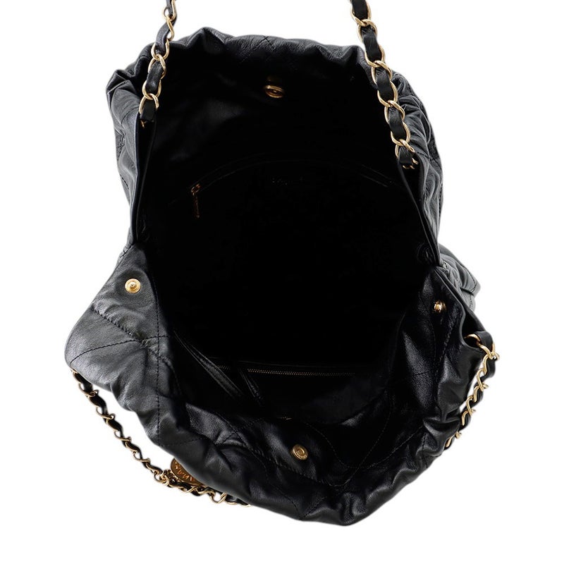 シャネル ハンドバッグ シャネル22 カーフレザー AS3261 CHANEL バッグ ショルダーバッグ 黒