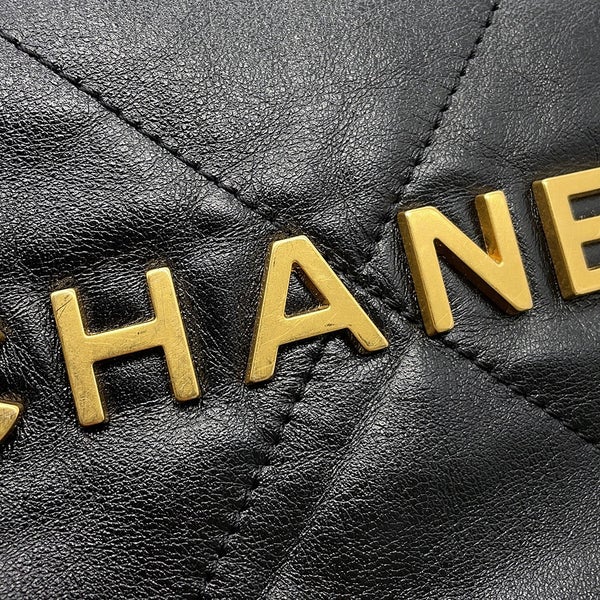 シャネル ハンドバッグ シャネル22 カーフレザー AS3261 CHANEL バッグ ショルダーバッグ 黒