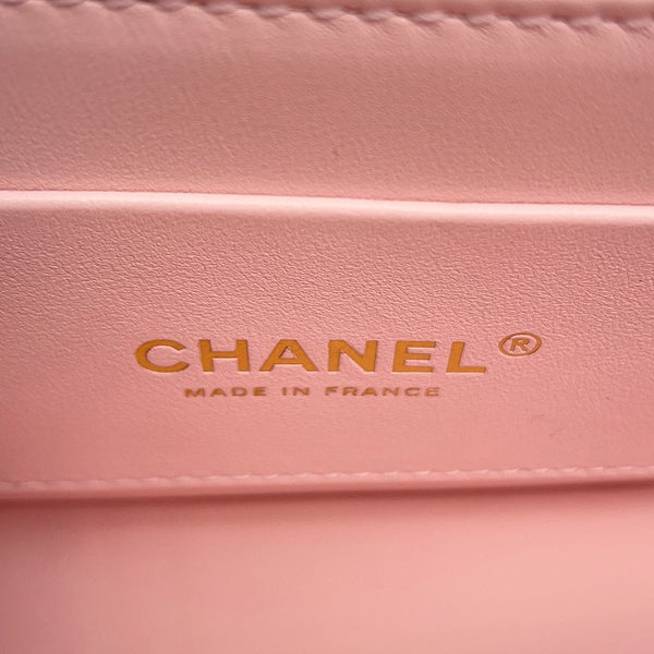 シャネル チェーンショルダーバッグ マトラッセ ココマーク トップハンドル キャビアスキン AS5554 CHANEL
