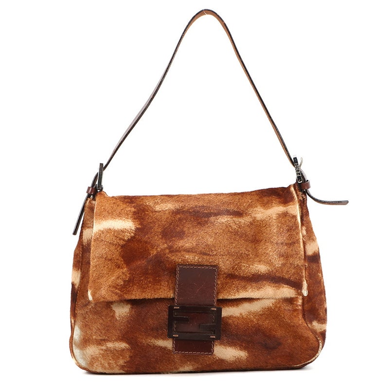 フェンディ ハンドバッグ マンマバケット ハラコ レザー 26325 FENDI ワンショルダーバッグ