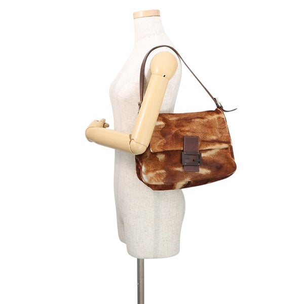 フェンディ ハンドバッグ マンマバケット ハラコ レザー 26325 FENDI ワンショルダーバッグ