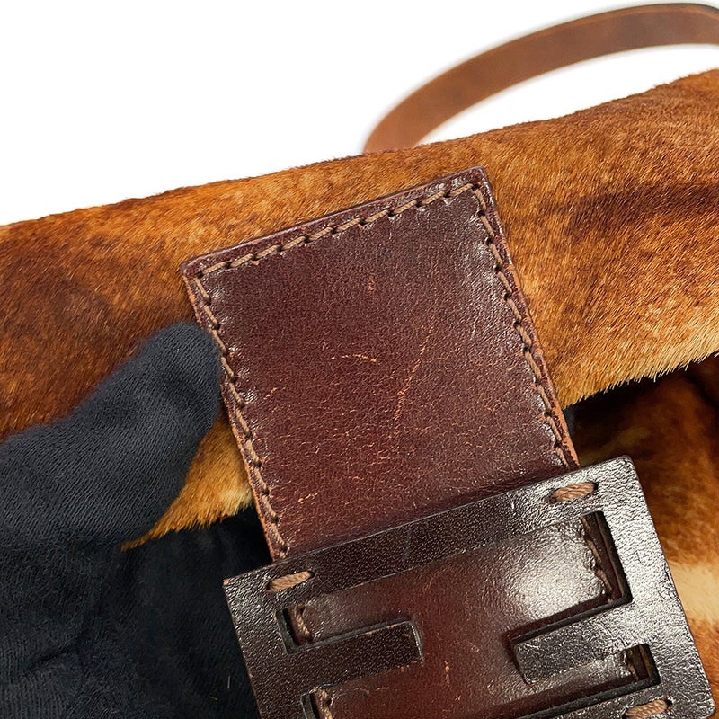 フェンディ ハンドバッグ マンマバケット ハラコ レザー 26325 FENDI ワンショルダーバッグ