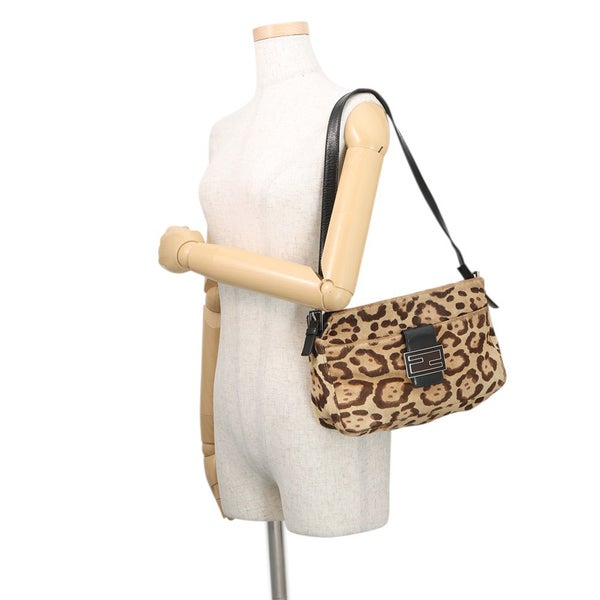 フェンディ ショルダーバッグ FF レオパード ハラコ レザー 26566 FENDI ワンショルダー