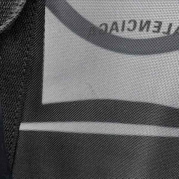 バレンシアガ トートバッグ ネイビーカバ S ポーチ付 メッシュ 339933 BALENCIAGA スモールサイズ 黒