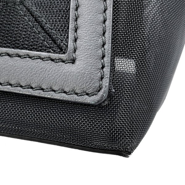 バレンシアガ トートバッグ ネイビーカバ S ポーチ付 メッシュ 339933 BALENCIAGA スモールサイズ 黒