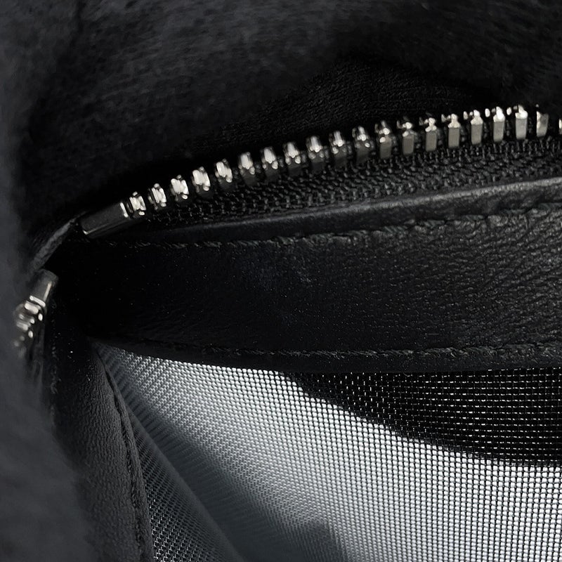バレンシアガ トートバッグ ネイビーカバ S ポーチ付 メッシュ 339933 BALENCIAGA スモールサイズ 黒