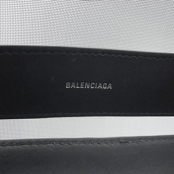 バレンシアガ トートバッグ ネイビーカバ S ポーチ付 メッシュ 339933 BALENCIAGA スモールサイズ 黒