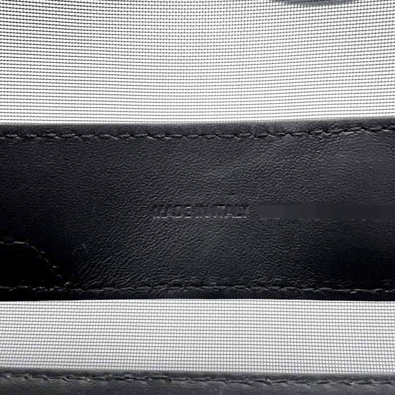 バレンシアガ トートバッグ ネイビーカバ S ポーチ付 メッシュ 339933 BALENCIAGA スモールサイズ 黒