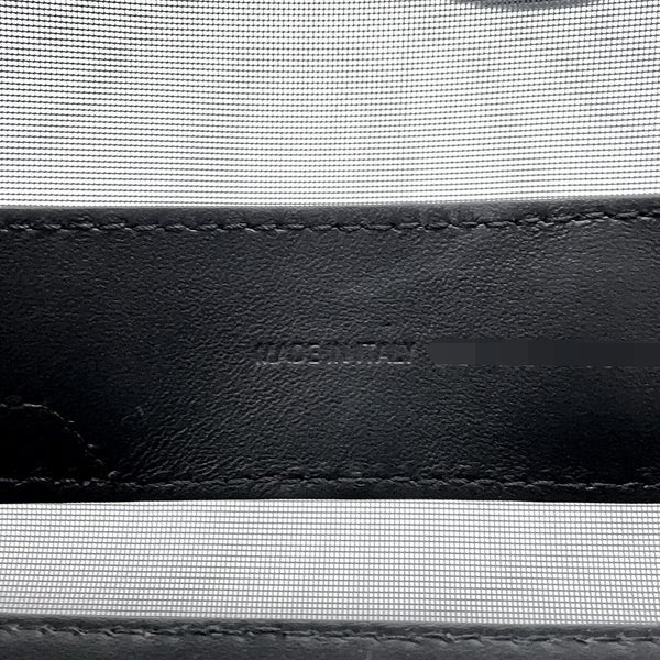 バレンシアガ トートバッグ ネイビーカバ S ポーチ付 メッシュ 339933 BALENCIAGA スモールサイズ 黒