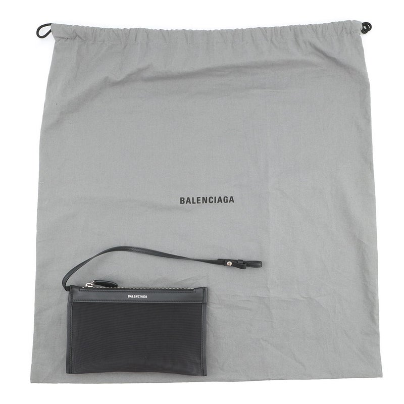 バレンシアガ トートバッグ ネイビーカバ S ポーチ付 メッシュ 339933 BALENCIAGA スモールサイズ 黒