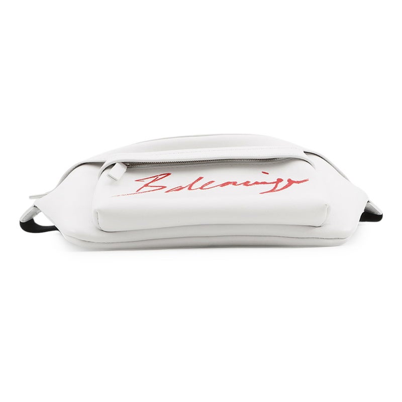 バレンシアガ ボディバッグ エブリデイ ロゴ ベルトバッグ レザー 552375 BALENCIAGA 白