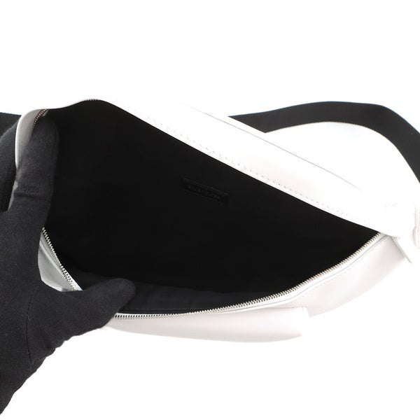 バレンシアガ ボディバッグ エブリデイ ロゴ ベルトバッグ レザー 552375 BALENCIAGA 白