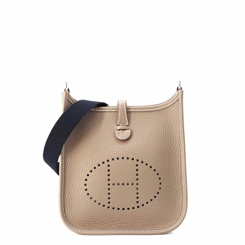 エルメス ショルダーバッグ エブリンTPM エトゥープ/ブルーインディゴ/シルバー金具 トリヨンクレマンス W刻印