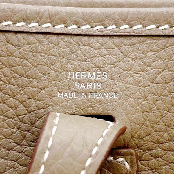 エルメス ショルダーバッグ エブリンTPM エトゥープ/ブルーインディゴ/シルバー金具 トリヨンクレマンス W刻印