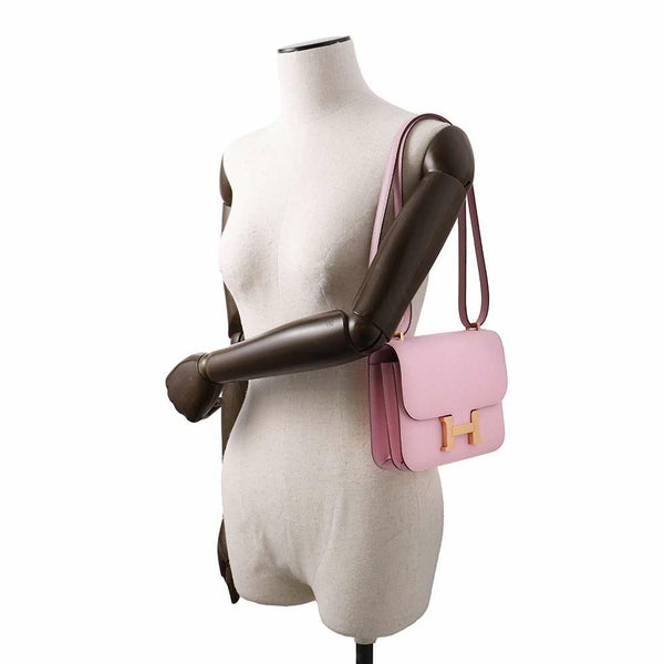 エルメス ショルダーバッグ ミニ コンスタンス3 モーヴシルベストル/ピンクゴールド金具 エプソン U刻印