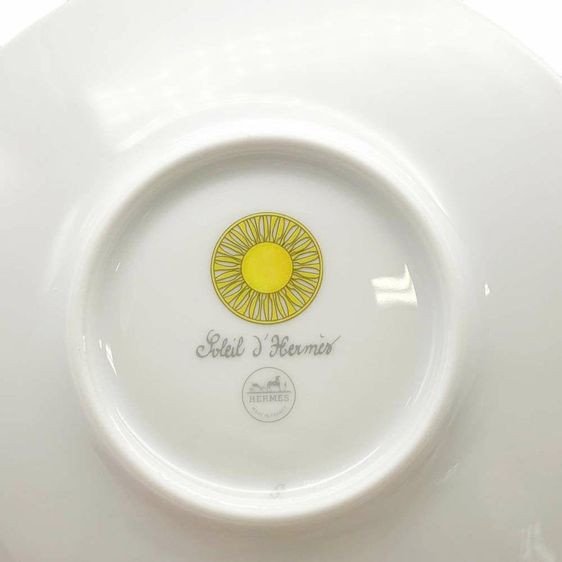 エルメス ティーカップ ソーサー ソレイユ 2客セット 200ml HERMES 食器 陶器 ギフト ポーセリン 白