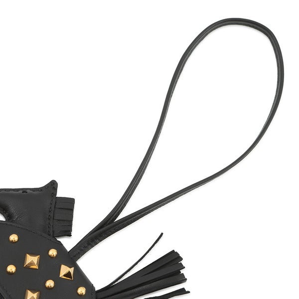 エルメス バッグチャーム ロデオPM ロベオ ロック ブラック/ゴールド金具 ラムスキン G刻印 HERMES チャーム 黒