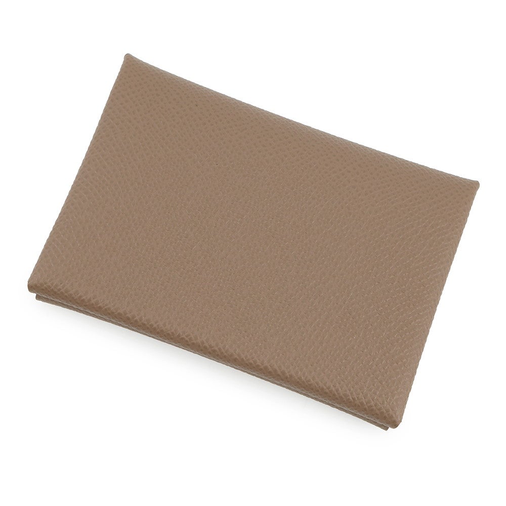 エルメス コインケース カルヴィ デュオ エトゥープ/シルバー金具