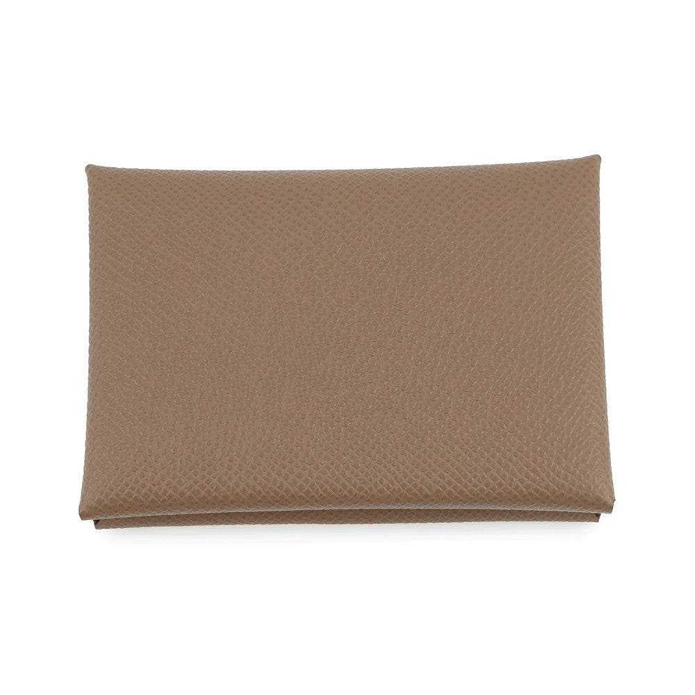 エルメス コインケース カルヴィ デュオ エトゥープ/シルバー金具