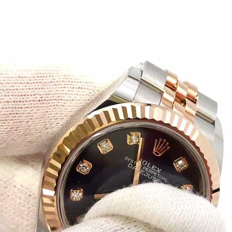 ロレックス レディ デイトジャスト SS/K18PG 279171 ROLEX 腕時計 オーベルジーヌ文字盤 10PD