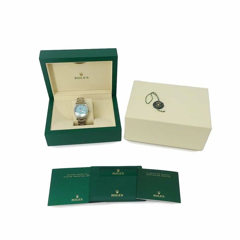 ロレックス オイスターパーペチュアル36 ランダムシリアル ルーレット 126000 ROLEX 腕時計 ターコイズブルー文字盤