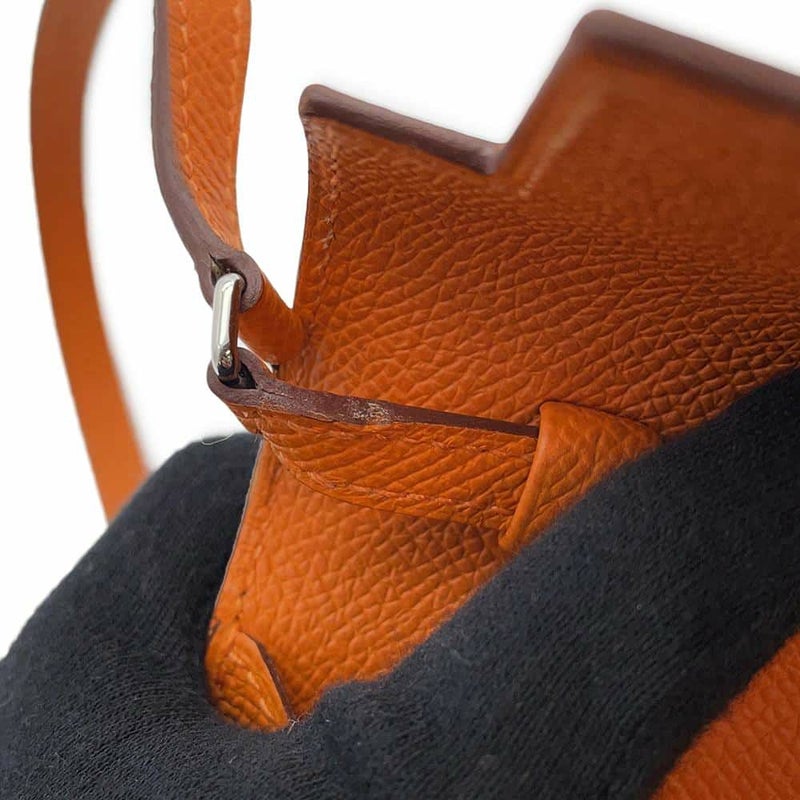 エルメス ケリーウォレット ロング トゥーゴー オレンジ/シルバー金具 エプソン B刻印 財布