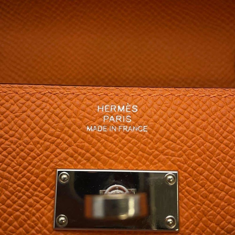 エルメス ケリーウォレット ロング トゥーゴー オレンジ/シルバー金具 エプソン B刻印 財布