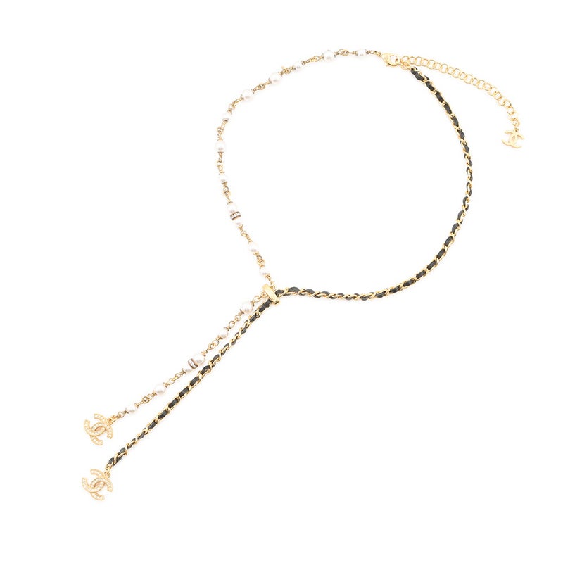 シャネル ネックレス ココマーク ラインストーン フェイクパール B24K ABE732 CHANEL アクセサリー
