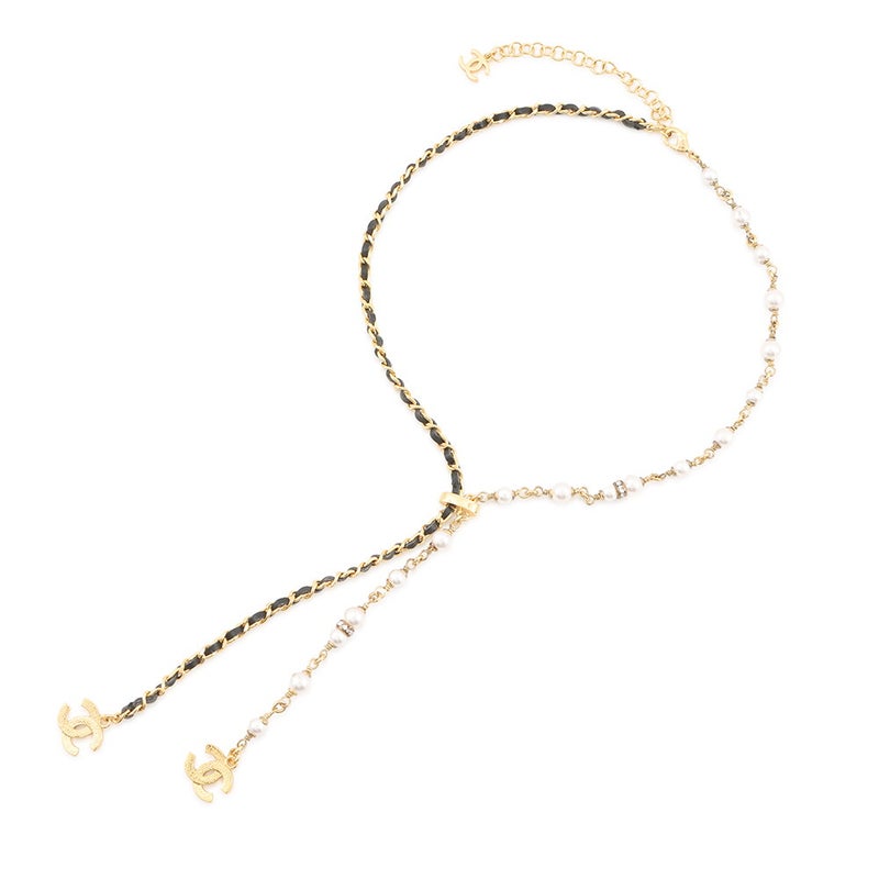 シャネル ネックレス ココマーク ラインストーン フェイクパール B24K ABE732 CHANEL アクセサリー