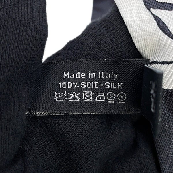シャネル スカーフ ココマーク カメリア 総柄 シルク AAB779 CHANEL 黒