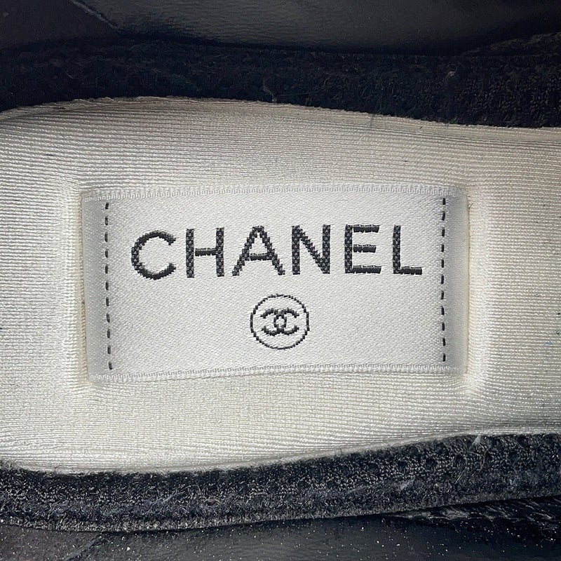 シャネル スニーカー ココマーク レディースサイズ38 カーフスキン G46733 CHANEL 靴 黒