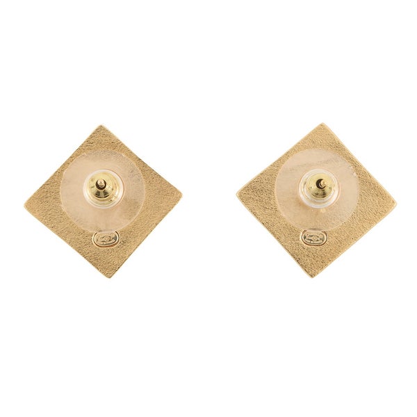 シャネル ピアス ココマーク マトラッセ スクエア メタル D24K ABE656 CHANEL アクセサリー