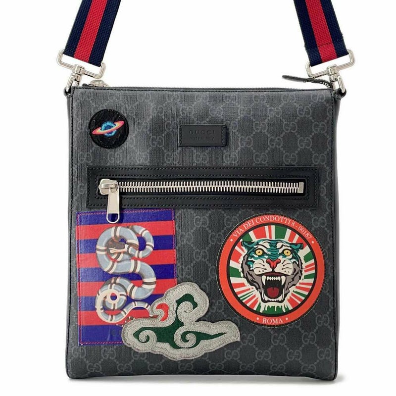 グッチ ショルダーバッグ GGスプリーム クーリエ メッセンジャーバッグ 474137 GUCCI バッグ メンズ 黒