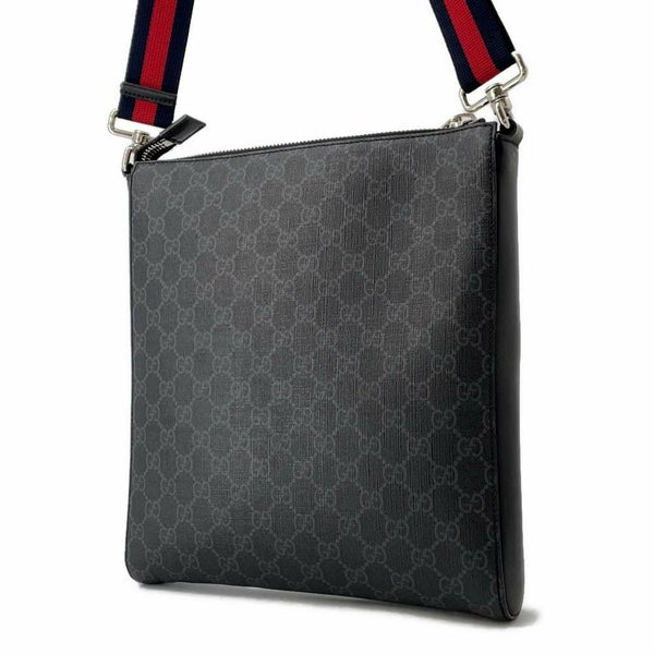 グッチ ショルダーバッグ GGスプリーム クーリエ メッセンジャーバッグ 474137 GUCCI バッグ メンズ 黒