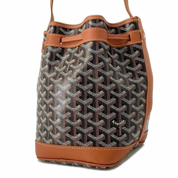 ゴヤール ショルダーバッグ プティ フロ バケットバッグ レザー GOYARD 黒