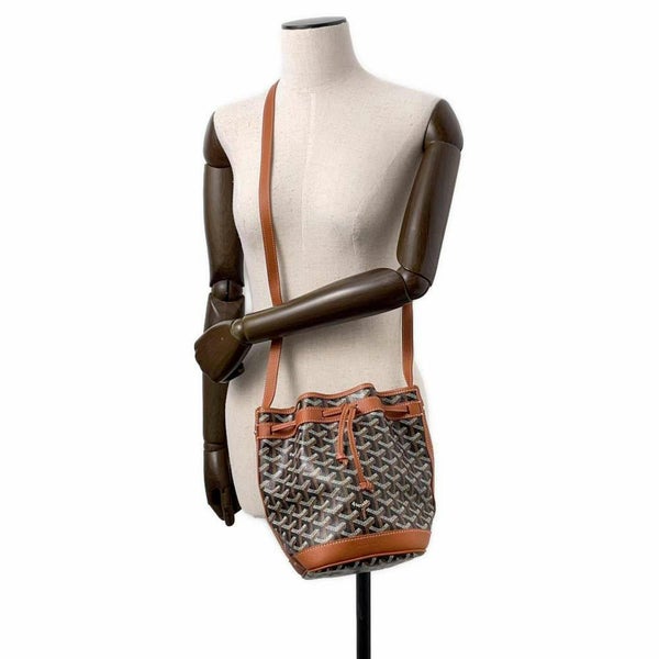 ゴヤール ショルダーバッグ プティ フロ バケットバッグ レザー GOYARD 黒