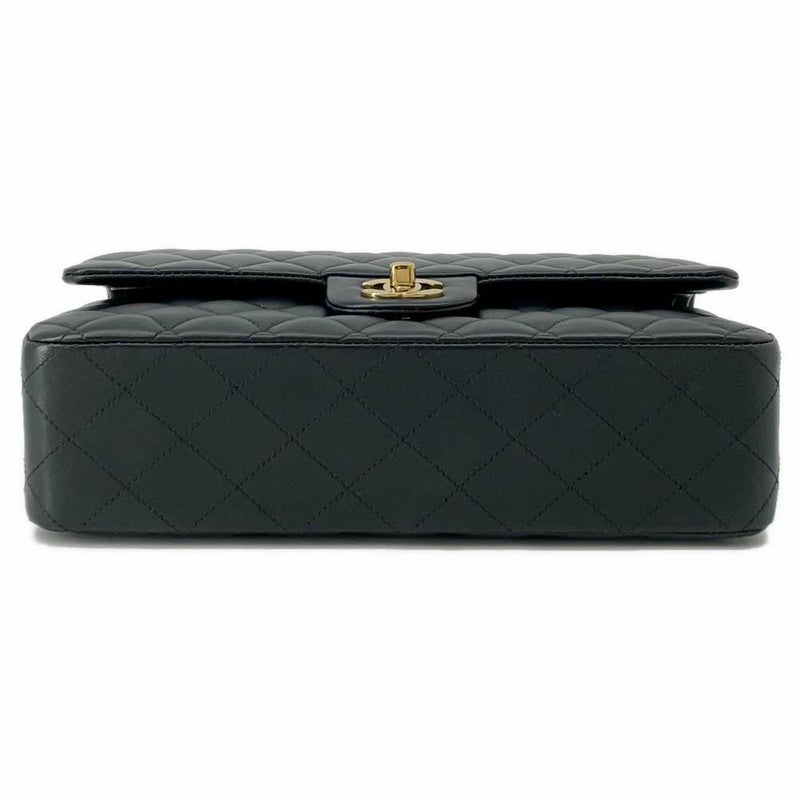 シャネル チェーンショルダーバッグ マトラッセ25 ココマーク ラムスキン ダブルチェーン A01112 CHANEL 黒