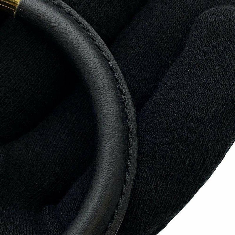 エルメス ネックレス ループグラン ブラック/ゴールド金具 スイフト/メタル HERMES アクセサリー