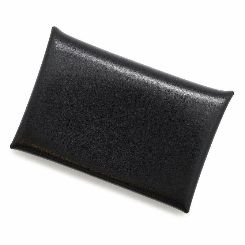 エルメス カードケース カルヴィ ブラック ボックスカーフ U刻印 HERMES 名刺入れ 黒