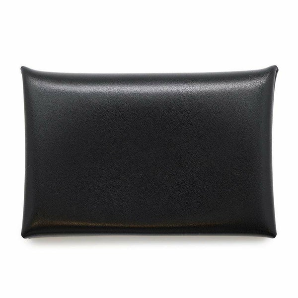 エルメス カードケース カルヴィ ブラック ボックスカーフ U刻印 HERMES 名刺入れ 黒